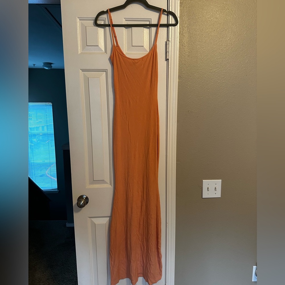 Skims Elegant Orange Maxi Dress
